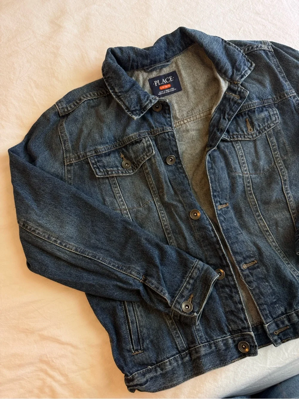 The Children's Place Denim Jean Jacket in Dark Blue